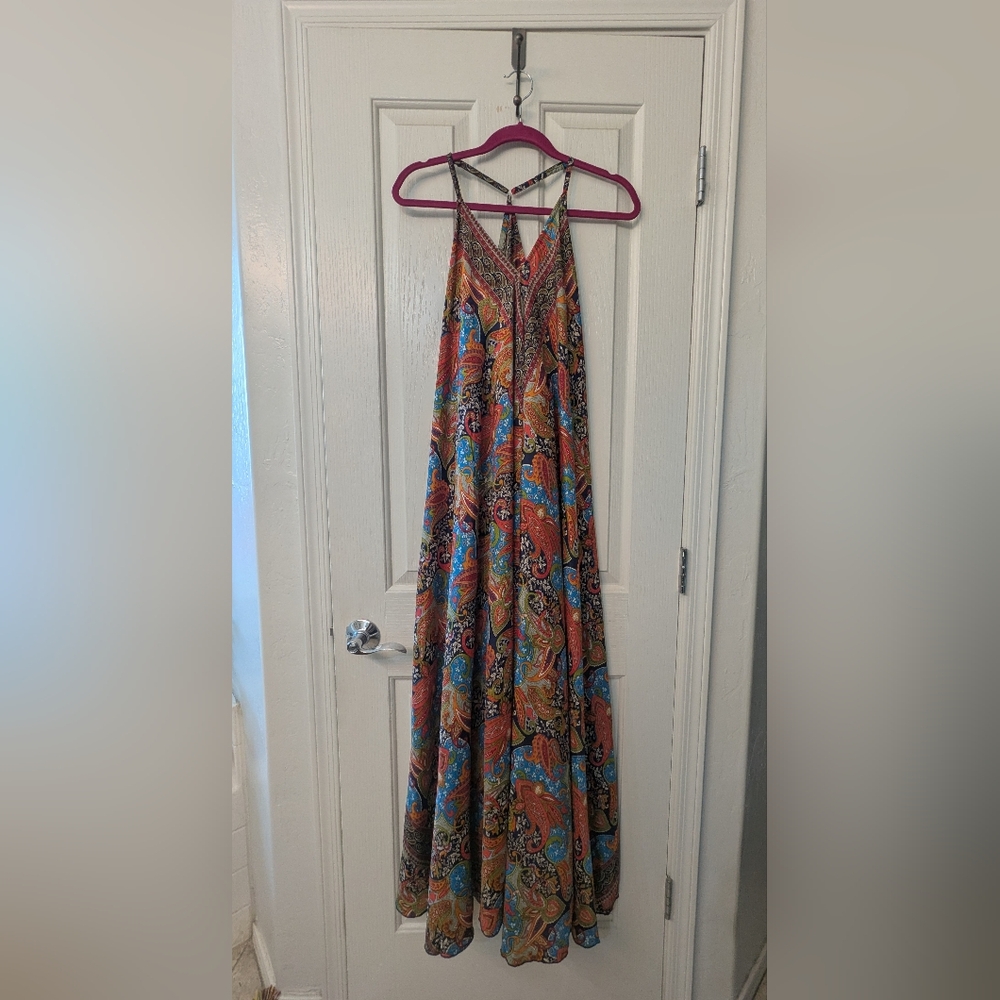 Colorful Paisley Maxi Dress